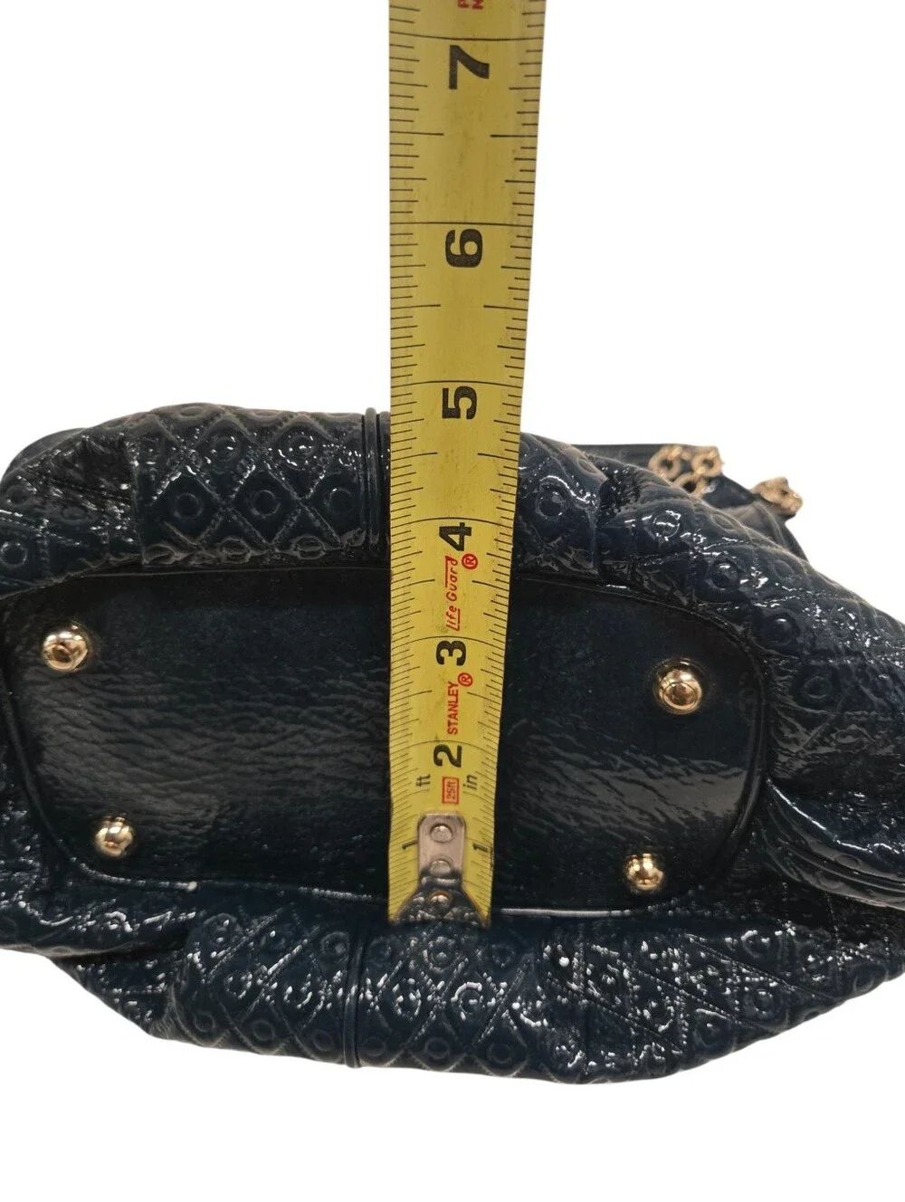 TOD'S  Quilted‎ Patent Leather Chain Tote shoulder bag